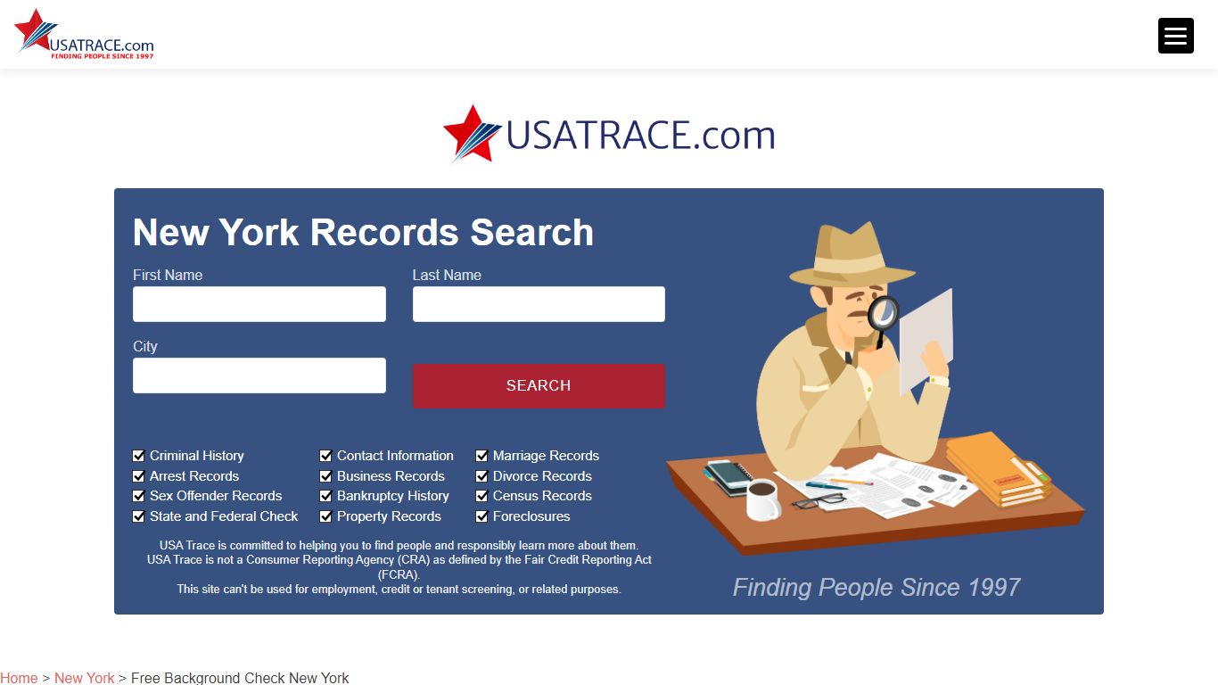 Free Background Check New York - USATrace.com